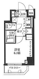 スパシエスタイル住吉 1Kの間取図画像