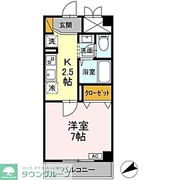 ラ・ファウンテン 1Kの間取図画像