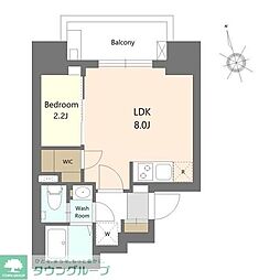 プロスタイルウェルス新小岩 1LDKの間取図画像