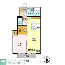 プランドールタジマ 1LDKの間取図画像