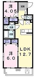 グランドアプティー 2LDKの間取図画像