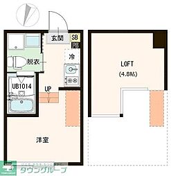 S SQUARE瑞江 ワンルームの間取図画像