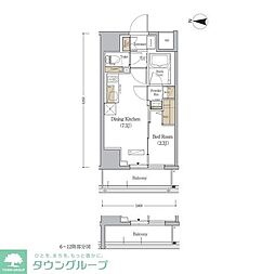 UrbanexMorishitaWEST 1DKの間取図画像