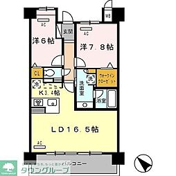 ロイヤルパークス豊洲 2LDKの間取図画像