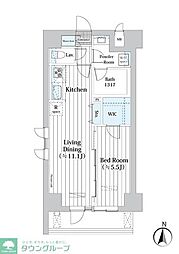 L・BASE押上South 1LDKの間取図画像