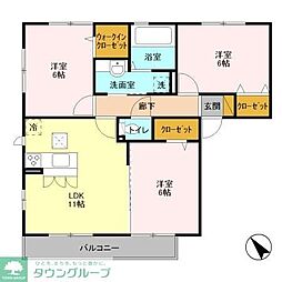ソレイユ 3LDKの間取図画像