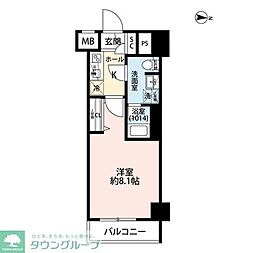 プレール・ドゥーク本所吾妻橋5 1Kの間取図画像