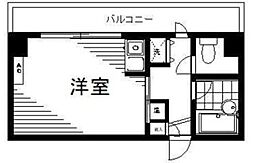 ジャネットビル ワンルームの間取図画像