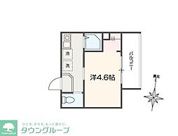 MELLAS京成小岩II 1Kの間取図画像