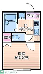 ソル・フルール 1Kの間取図画像