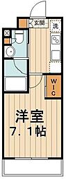門前仲町レジデンス参番館 1Kの間取図画像