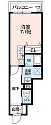 ラントヴィル船堀 ワンルームの間取図画像