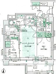 ザ・パークハウス東陽町翠賓閣 2LDKの間取図画像