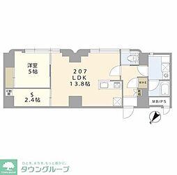 コスモビル 1SLDKの間取図画像