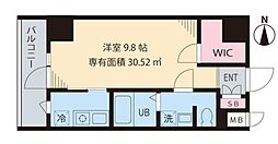 マ・メゾン門前仲町 1Kの間取図画像