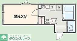 メルディア葛西 1Kの間取図画像