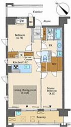 ロイヤルパークス豊洲 2LDKの間取図画像