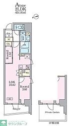 Garden Xavis門前仲町 2LDKの間取図画像
