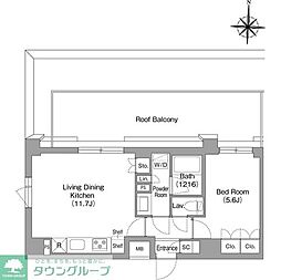 BPRレジデンス大島 1LDKの間取図画像