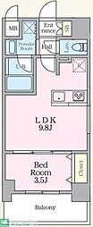 LUXENAPAWS南行徳 1LDKの間取図画像