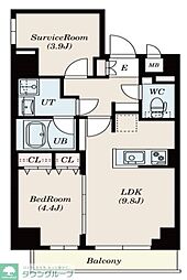 S-RESIDENCE錦糸町South 1SLDKの間取図画像