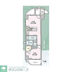 旭building 1LDKの間取図画像