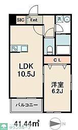 エスポワール 1LDKの間取図画像