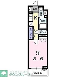 インペリアルガーデン瑞江 1Kの間取図画像
