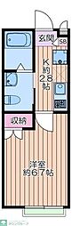メゾン・ド・シエル 1Kの間取図画像