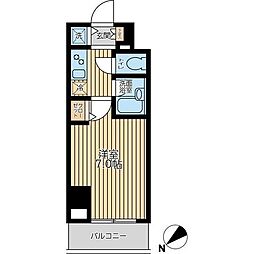 エマーレ行徳 1Kの間取図画像