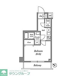 ジェノヴィア南行徳スカイガーデン 1Kの間取図画像