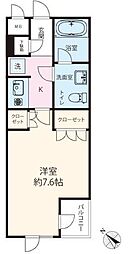 STELLACOURT行徳 1Kの間取図画像