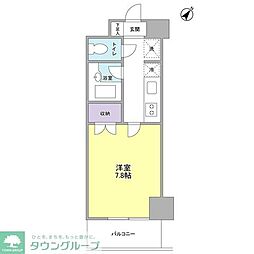 サンフラワー6 1Kの間取図画像