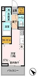 グレース八幡 ワンルームの間取図画像