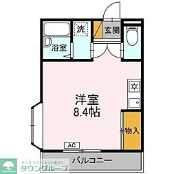 シャトーヤジマ ワンルームの間取図画像