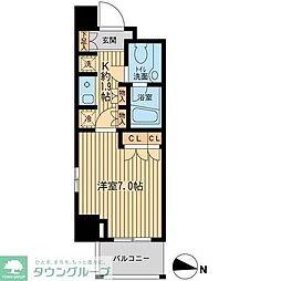 エコロジー東陽町プロセンチュリー 1Kの間取図画像