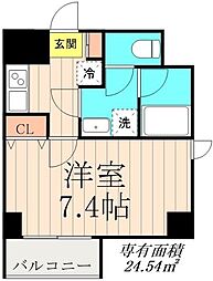 デュオメゾン錦糸町 1Kの間取図画像