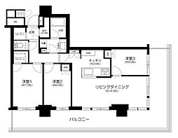 ブリリア有明シティタワー 3LDKの間取図画像