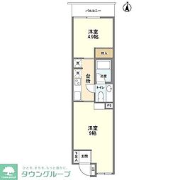 バウムプラッツ 2Kの間取図画像
