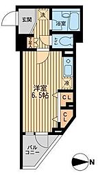 ドゥーエ西大島 ワンルームの間取図画像
