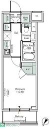 ONEROOFResidence木場West 1Kの間取図画像