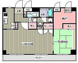アンダルシア市川 1SLDKの間取図画像