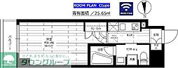 ステージグランデ亀戸アジールコート 1Kの間取図画像