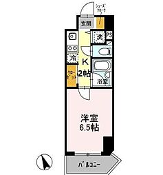 ParkWell門前仲町 1Kの間取図画像
