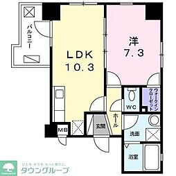 木場ビクトリーマンション 1LDKの間取図画像