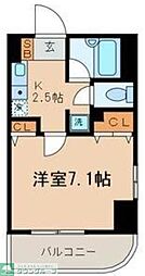 KMコート 1Kの間取図画像