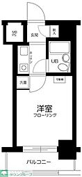 クリオ亀戸壱番館 1Kの間取図画像