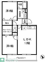 ラ・グランドゥール 2LDKの間取図画像
