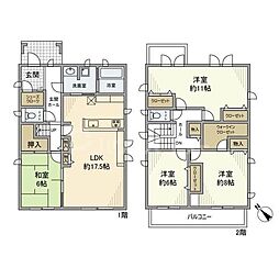 鷺沼戸建 2階4LDKの間取り