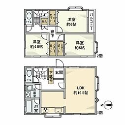 屋敷戸建 2階3LDKの間取り